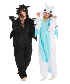 Pijama Kigurumi 3D Casal Banguela e Fúria da Luz