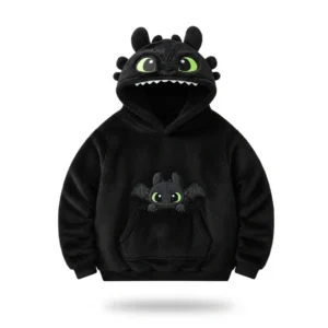 Moletom 3D Banguela Fúria da Noite Capuz Dragão