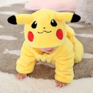 Pijama Infantil Pikachu – Kigurumi Pokémon Amarelo